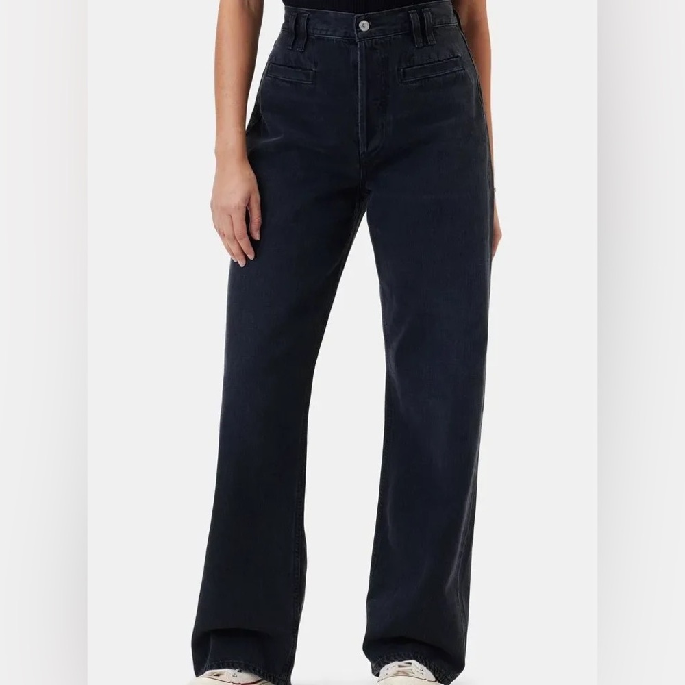 NWT Citizens of Humanity gaucho trousers in prophecy (black denim) 27